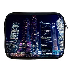 Black Building Lighted Under Clear Sky Apple Ipad 2/3/4 Zipper Cases by Modalart