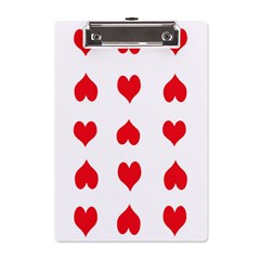 Heart Red Love Valentines Day A5 Acrylic Clipboard by Bajindul