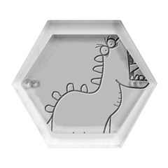 Dinosaur Dragon Drawing Cute Hexagon Wood Jewelry Box by Ndabl3x