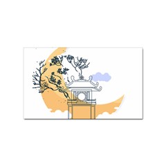 Poster Map Flag Lotus Boat Ha Noi Vietnam Sticker (rectangular) by Grandong