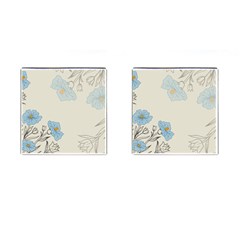 Digital Paper Flowers Background Cufflinks (square) by Grandong