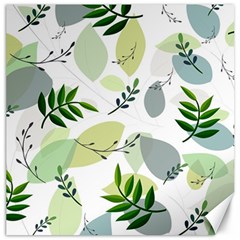 Leaves Foliage Pattern Abstract Canvas 12  X 12  by Grandong