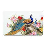 Birds Peacock Artistic Colorful Flower Painting Magnet (Rectangular) Front