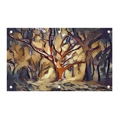 Tree Forest Woods Nature Landscape Banner And Sign 5  X 3  by Sarkoni