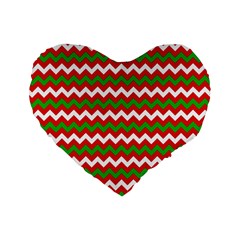 Christmas Paper Scrapbooking Pattern Standard 16  Premium Heart Shape Cushions by Sarkoni