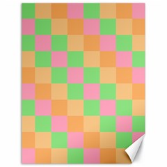 Checkerboard Pastel Squares Canvas 18  X 24  by Grandong