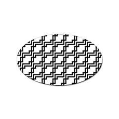 Pattern Monochrome Repeat Sticker (oval) by Apen