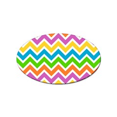 Chevron Pattern Design Texture Sticker (oval) by Apen