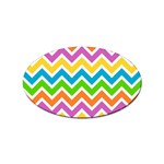 Chevron Pattern Design Texture Sticker (Oval) Front