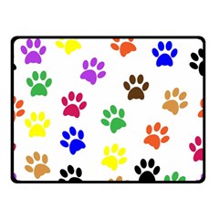 Pawprints Paw Prints Paw Animal Two Sides Fleece Blanket (small) by Apen