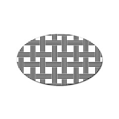 Seamless Stripe Pattern Lines Sticker (oval) by Apen