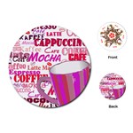 Coffee Cup Lettering Coffee Cup Playing Cards Single Design (Round) Front