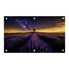 Bed Of Purple Petaled Flowers Photography Landscape Nature Banner And Sign 5  X 3  by Sarkoni