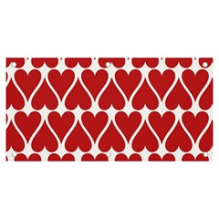 Hearts Pattern Seamless Red Love Banner And Sign 6  X 3  by Apen