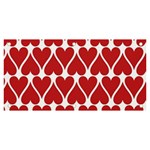 Hearts Pattern Seamless Red Love Banner and Sign 6  x 3  Front