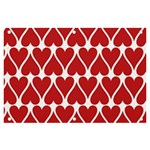 Hearts Pattern Seamless Red Love Banner and Sign 6  x 4  Front