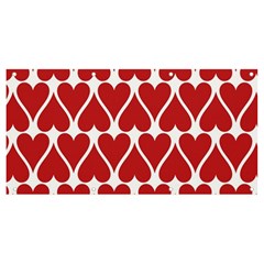 Hearts Pattern Seamless Red Love Banner And Sign 8  X 4  by Apen