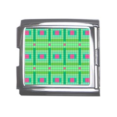 Checkerboard Squares Abstract Mega Link Italian Charm (18mm) by Apen