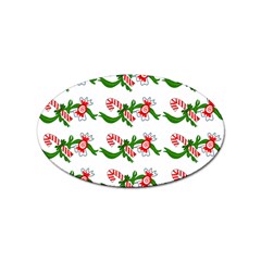 Sweet Christmas Candy Cane Sticker (oval) by Modalart