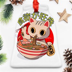 Ramen Cat Noodles Cute Japanes Bell Ornament (two Sides) by Modalart