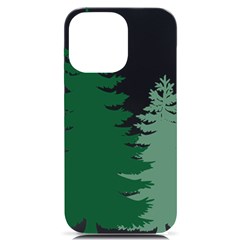 Pine Trees Spruce Tree Iphone 14 Pro Max Black Uv Print Case by Modalart