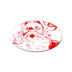 Santa Claus Red Christmas Sticker (oval) by Modalart