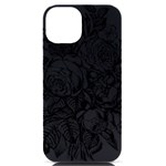 Roses Bouquet Flowers Sketch iPhone 14 Black UV Print Case Front