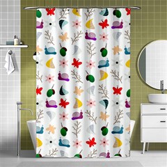 Snail Butterfly Pattern Seamless Shower Curtain 48  X 72  (small)  by Bedest