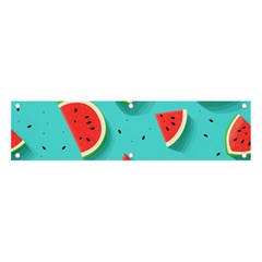 Watermelon Fruit Slice Banner And Sign 4  X 1  by Bedest