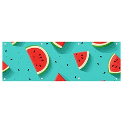 Watermelon Fruit Slice Banner And Sign 9  X 3  by Bedest