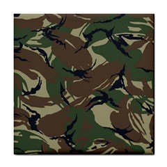 Camouflage Pattern Fabric Tile Coaster by Bedest