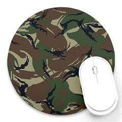 Camouflage Pattern Fabric Round Mousepad by Bedest