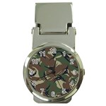 Camouflage Pattern Fabric Money Clip Watches Front