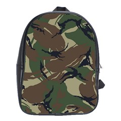 Camouflage Pattern Fabric School Bag (xl) by Bedest