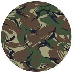 Camouflage Pattern Fabric Wooden Bottle Opener (round) by Bedest