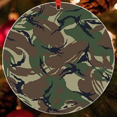 Camouflage Pattern Fabric Uv Print Acrylic Ornament Round by Bedest