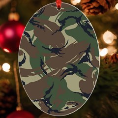 Camouflage Pattern Fabric Uv Print Acrylic Ornament Oval by Bedest