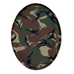 Camouflage Pattern Fabric Oval Glass Fridge Magnet (4 Pack) by Bedest