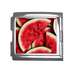 Watermelon Fruit Green Red Mega Link Italian Charm (18mm) by Bedest