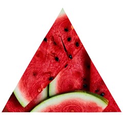 Watermelon Fruit Green Red Wooden Puzzle Triangle by Bedest