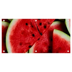 Watermelon Fruit Green Red Banner And Sign 4  X 2  by Bedest