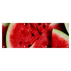 Watermelon Fruit Green Red Banner And Sign 8  X 3  by Bedest