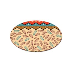 Ethnic-tribal-pattern-background Sticker (oval) by Apen