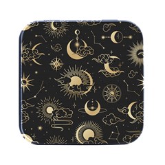 Star Colorful Christmas Abstract Square Metal Box (black) by Ndabl3x