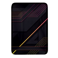 Gradient Geometric Shapes Dark Background Rectangular Glass Fridge Magnet (4 Pack) by Ndabl3x