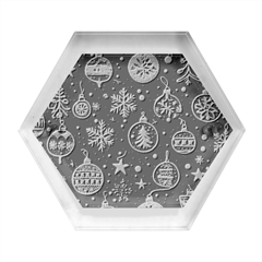 Christmas Decoration Winter Xmas Hexagon Wood Jewelry Box by Ravend