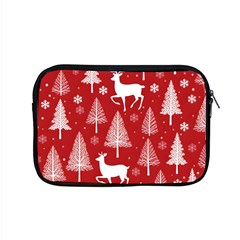 Christmas Tree Deer Pattern Red Apple Macbook Pro 15  Zipper Case by Ravend