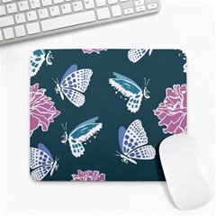 Butterfly Pattern Dead Death Rose Large Mousepad by Ravend