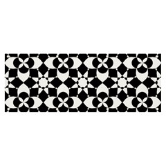 Mosaic Floral Repeat Pattern Banner And Sign 8  X 3  by Ravend