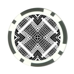 Pattern Tile Repeating Geometric Poker Chip Card Guard by Ravend